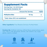 Pharmaceutical Grade Methylene Blue Drops - Pure Methylene Blue 1% in Reverse Osmosis Water Solution for Brain & Cellular Health Support - Formaldehyde & Alcohol-Free - Made in cGMP Facility (2 Fl Oz)